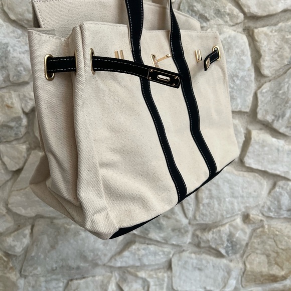 Boatkin Black Canvas Boat Tote Bag - Picture 3 of 6